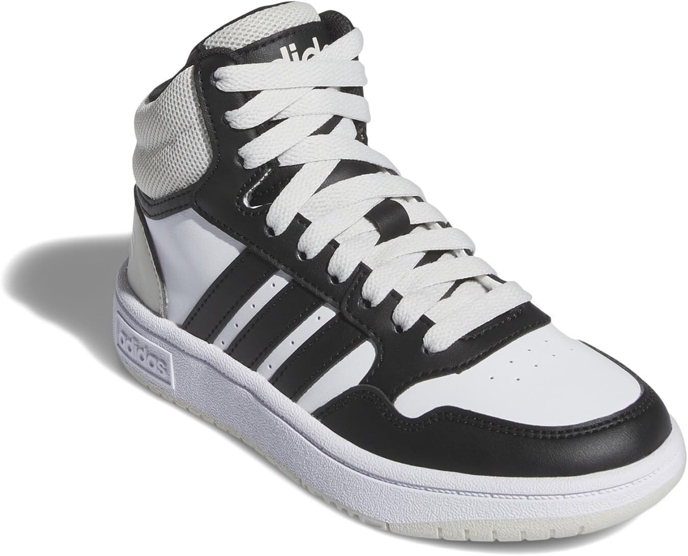Кроссовки adidas Kids Hoops Mid Shoes, цвет White/Black/Halo Silver
