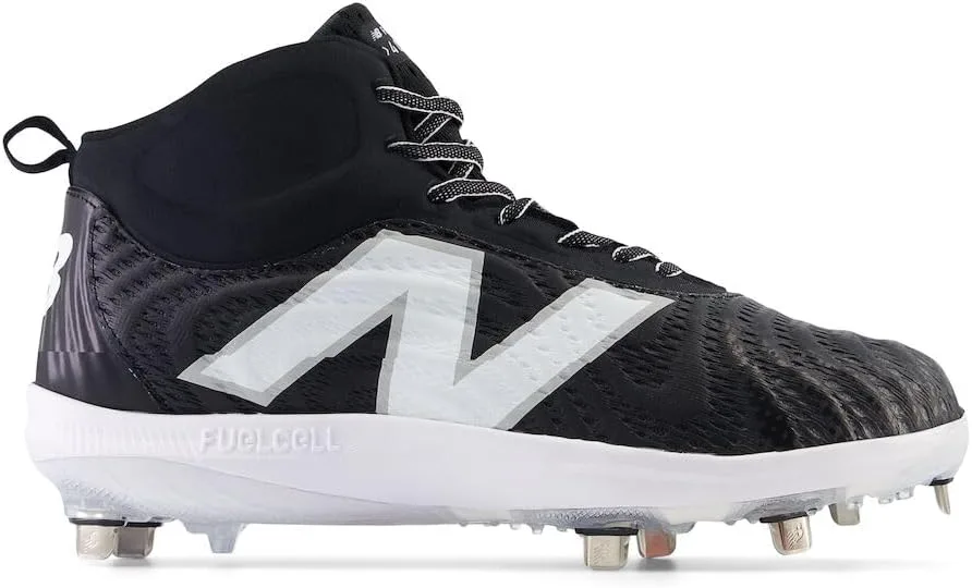 Мужские бейсбольные кроссовки New Balance FuelCell 4040 V7 Mid-Metal, белый/черный — фото 3