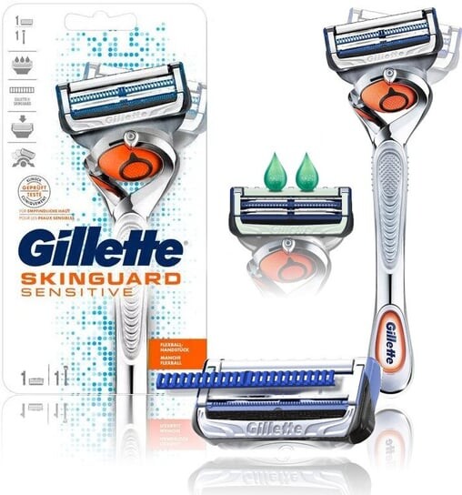 

Бритва с ручкой и лезвием Gillette, Skinguard Flexball Fusion