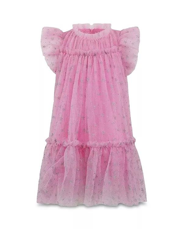 

Детское тюлевое платье с блестящими звездами - для малышей и взрослых. Lola + The Boys, розовый