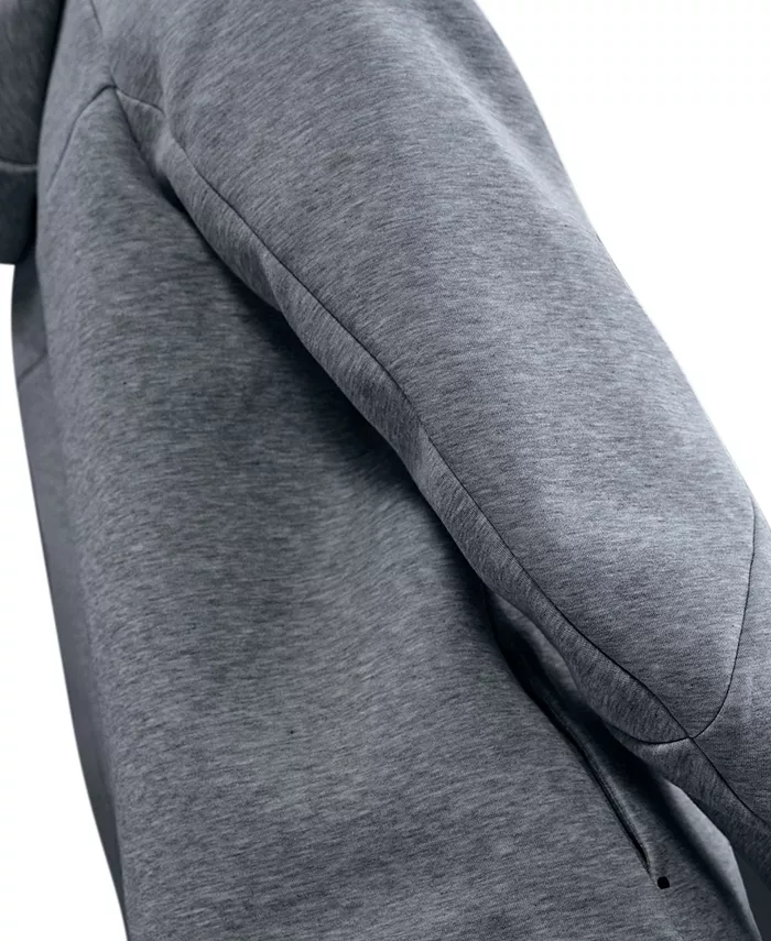 Мужская худи Tech Fleece Full-Zip Windrunner с логотипом Nike, серый — фото 3