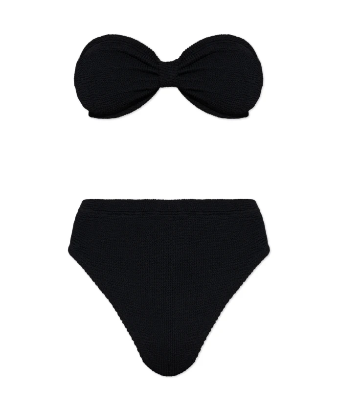 

Раздельный купальник рубинового цвета Hunza G, черный