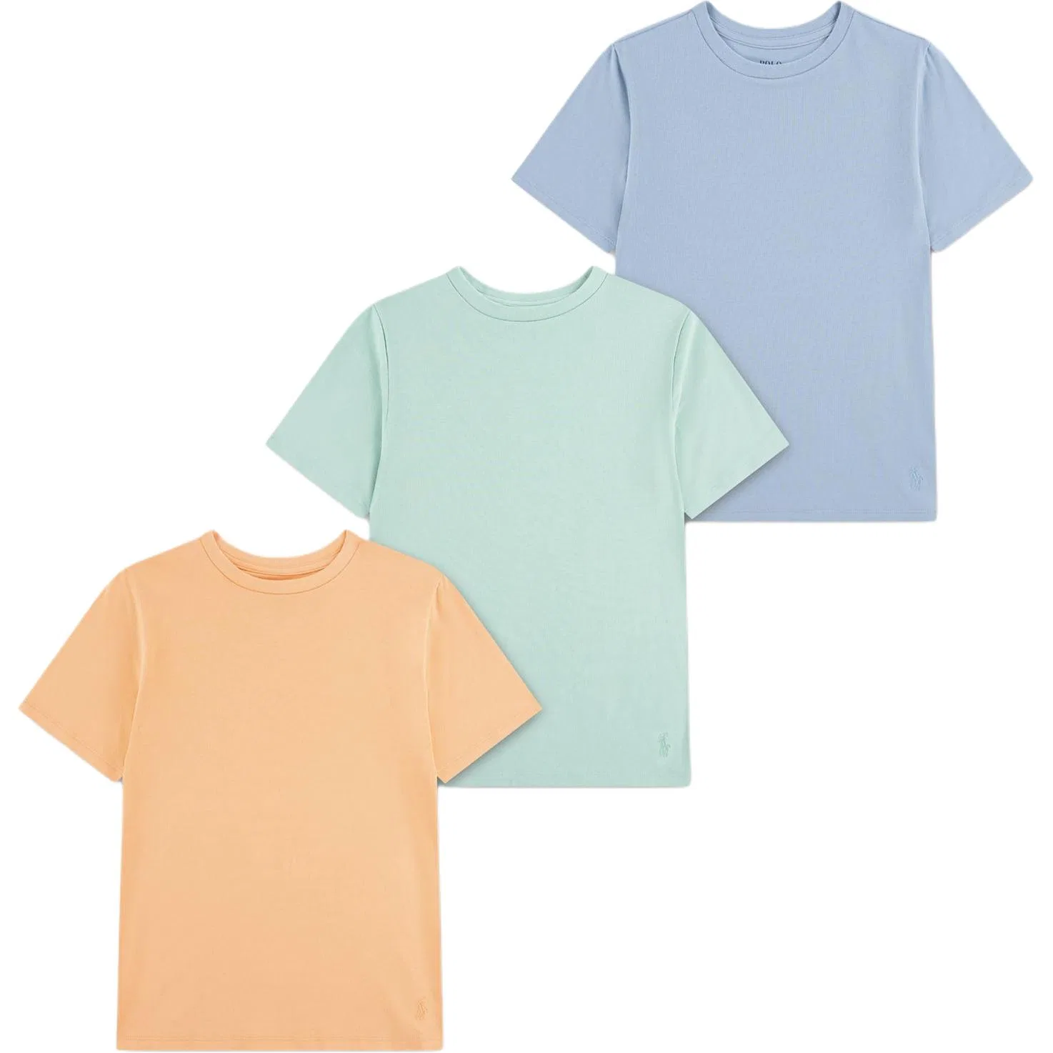 Футболка Polo Ralph Lauren Standard 3 Pack Оранжевый+Бирюзовый+Синий