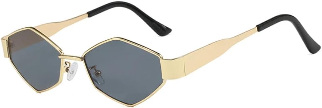 

Солнцезащитные очки с защитой от УФ-излучения UV400 | Металлические прозрачные линзы цвета океана | для женщин и мужчин, для занятий спортом на открытом воздухе и вождения DSVIGF, Gold-black