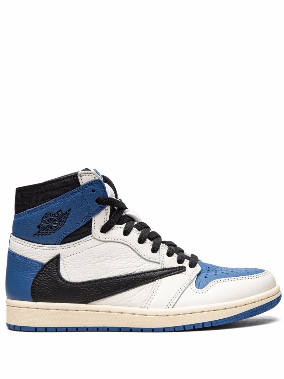 

Кроссовки Jordan х Travis Scott Air Jordan 1 High OG SP, белый/синий/черный