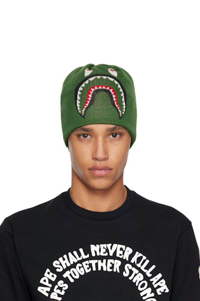 

Зеленая шапка-бини 2nd Shark BAPE