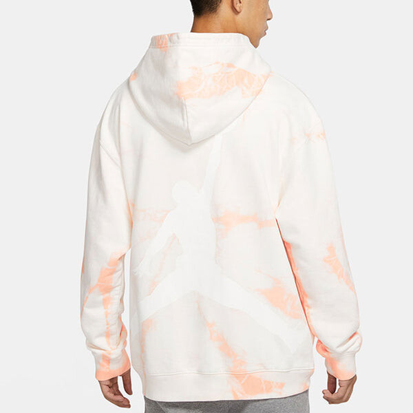Толстовка Men's Air Jordan Back Large Logo Printing Tie Dye Sports Sail White, белый — фото 4