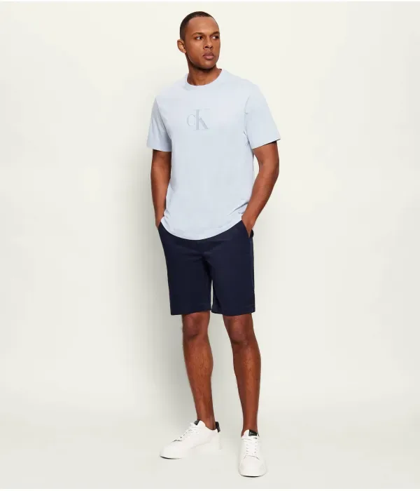 Футболка slim fit Calvin Klein, небесно-голубой — фото 2