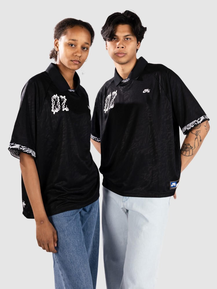 Футболка Nike SB Df Jacq Jrsy T-Shirt, black/white — фото 2