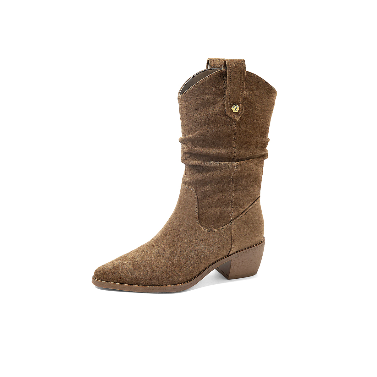 COMELY Женские полусапожки коричневые/абрикосовые, цвет Brown — фото 2