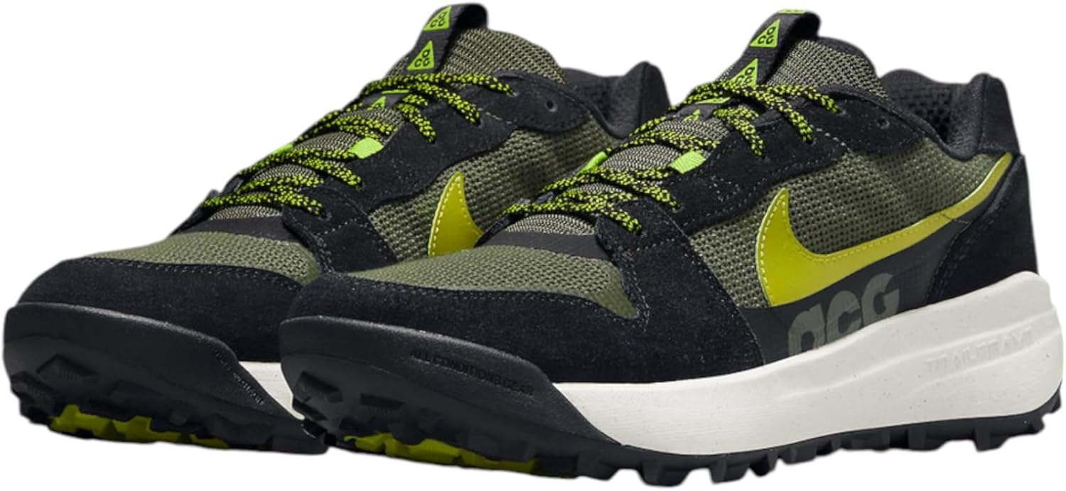 Кроссовки Nike ACG LOWCATE из кожи для мужчин и женщин, Black Khaki Silver — фото 2