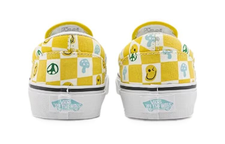 Детские скейтбордические туфли без застежек PS Vans, желтый — фото 4