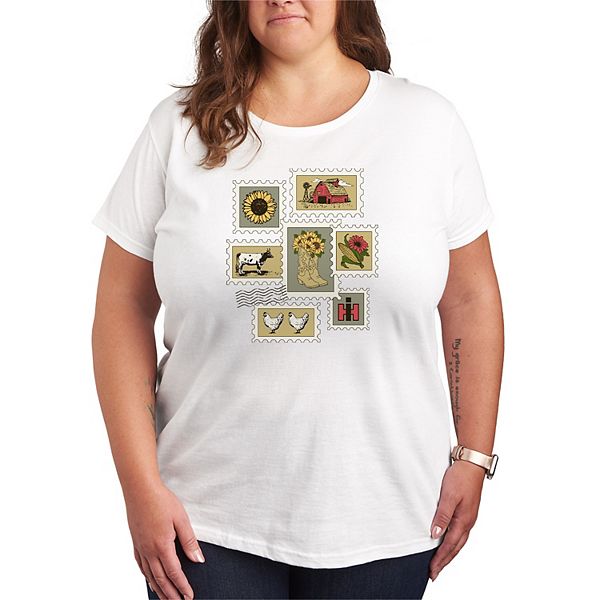 

Футболка с принтом Case IH Farm Stamps Plus Size Licensed Character, White, Белый, Футболка с принтом Case IH Farm Stamps Plus Size Licensed Character, White