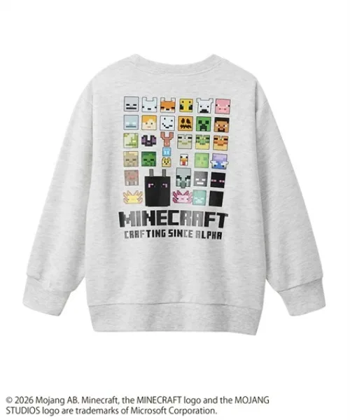 Свитшот с принтом MINECRAFT, оверсайз, полиэстер, овсяный — фото 2