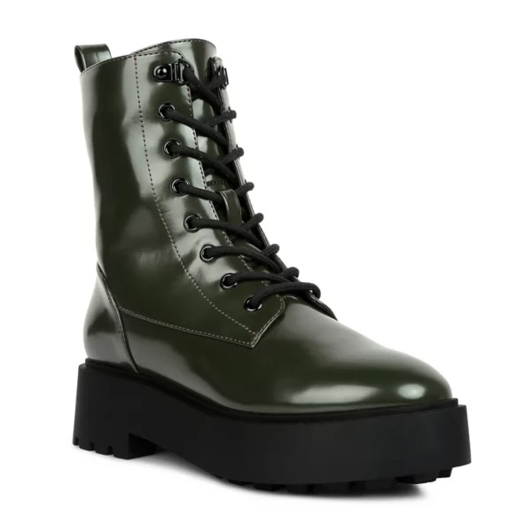 Женские военные ботинки Molsh London Rag, цвет dark green