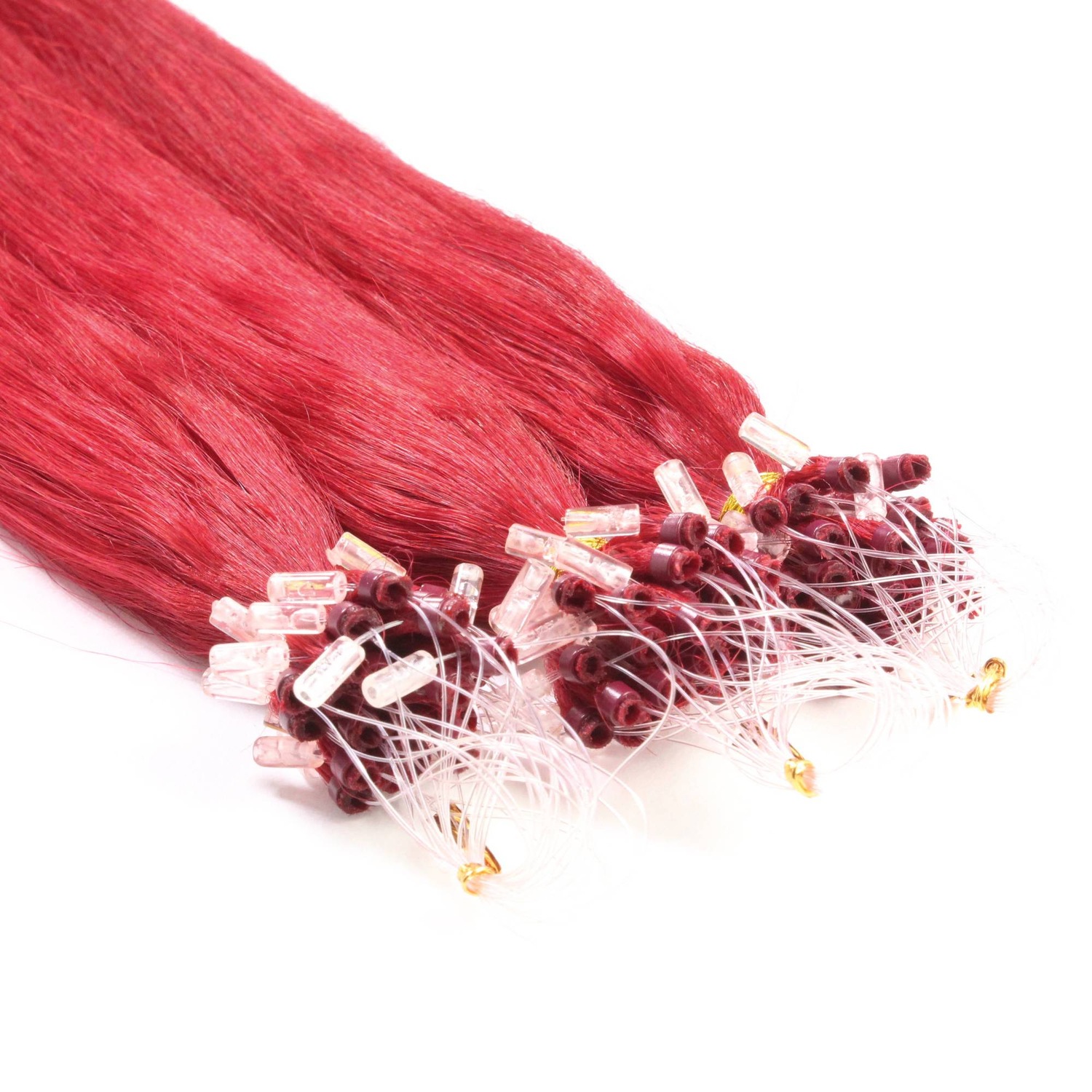 

Накладные волосы microring extensions echthaar #0/44 rot-intensiv 0.5g Hair2Heart, 50cm, количество 25 шт.