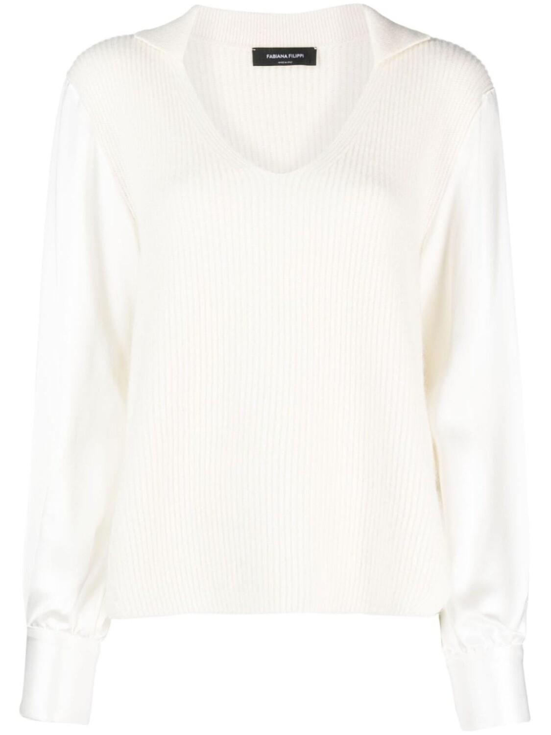 

Fabiana Filippi джемпер в рубчик, белый