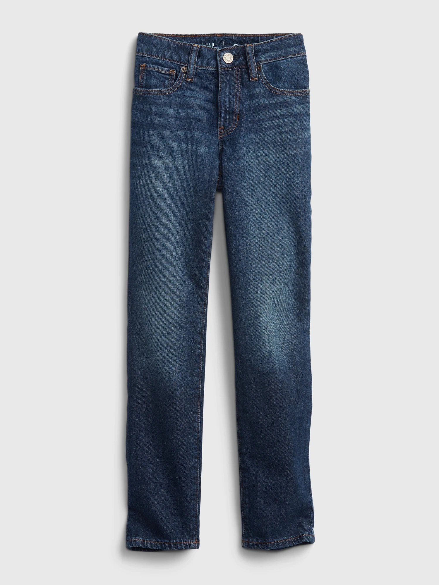 (K) Джинсы Washwell Girlfriend Denim (детские) GAP, DARK_WASH — фото 4