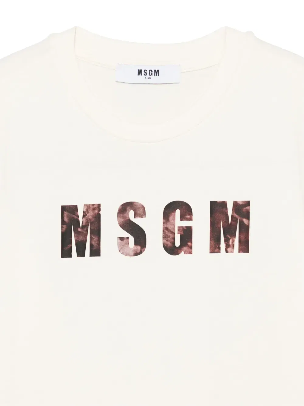 Футболка с принтом Msgm Kids, бежевый — фото 3