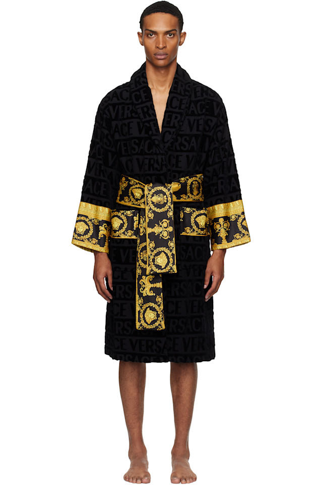 

Банный халат I heart baroque Versace, черный