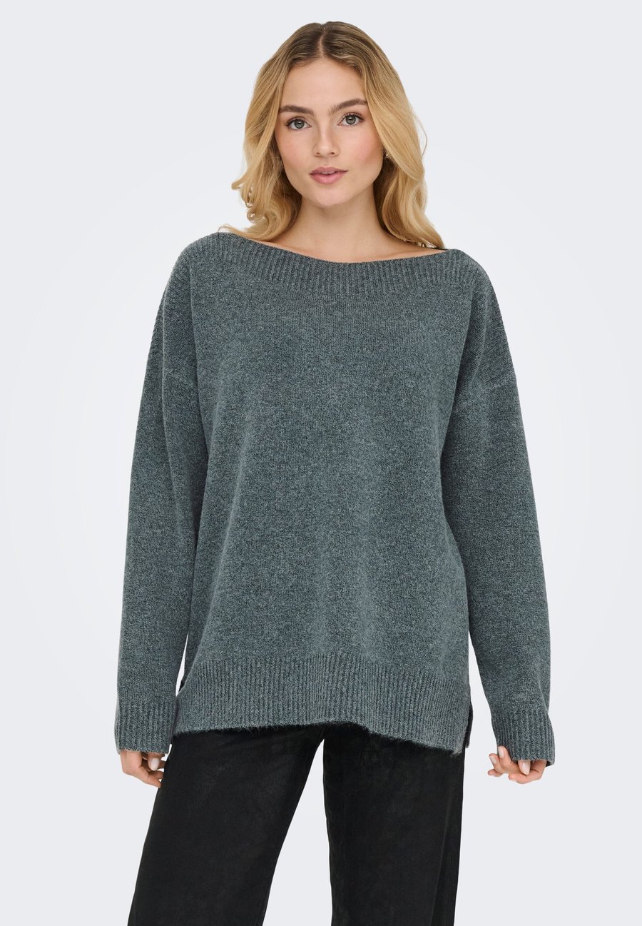 

Джемпер ONLY ONLWINNIE BOATNECK, Balsam Green Detail Melange/Green