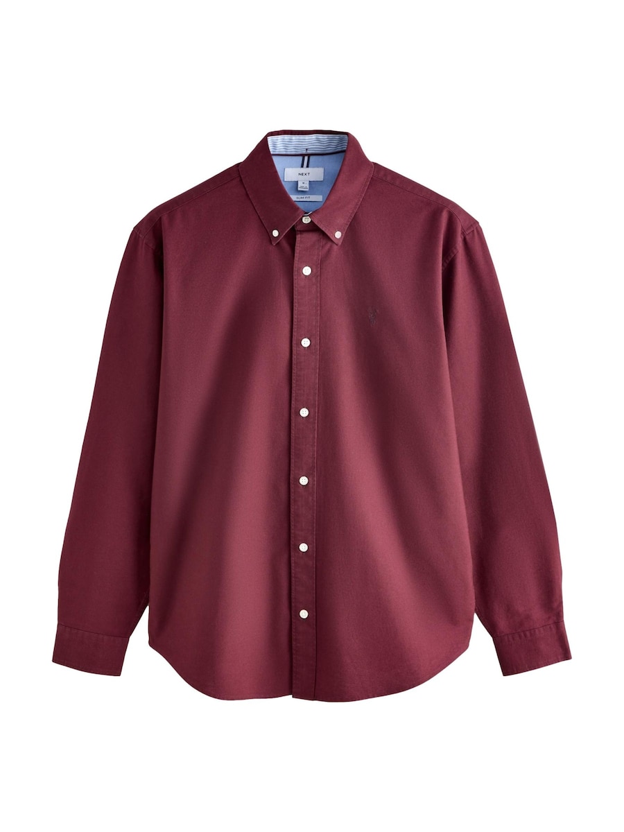 

Рубашка на пуговицах классического кроя Next, бургундия
