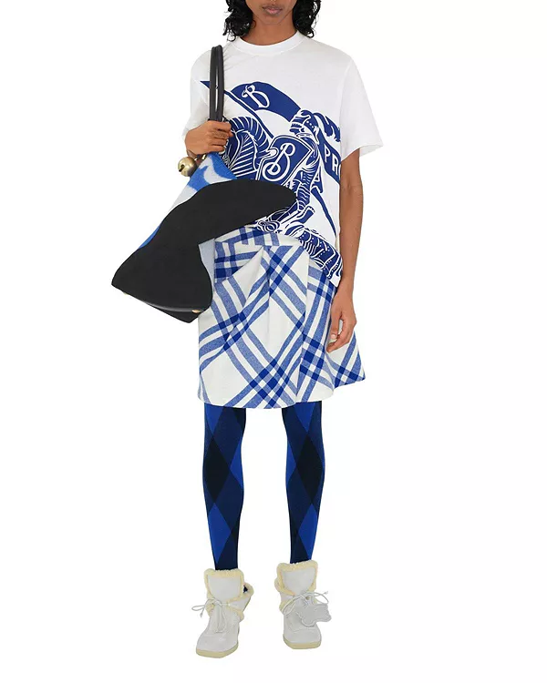 

Хлопковая футболка Ekd Burberry, белый