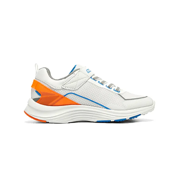 Износостойкие низкие кроссовки для детей и подростков Skechers, белый/оранжевый — фото 2