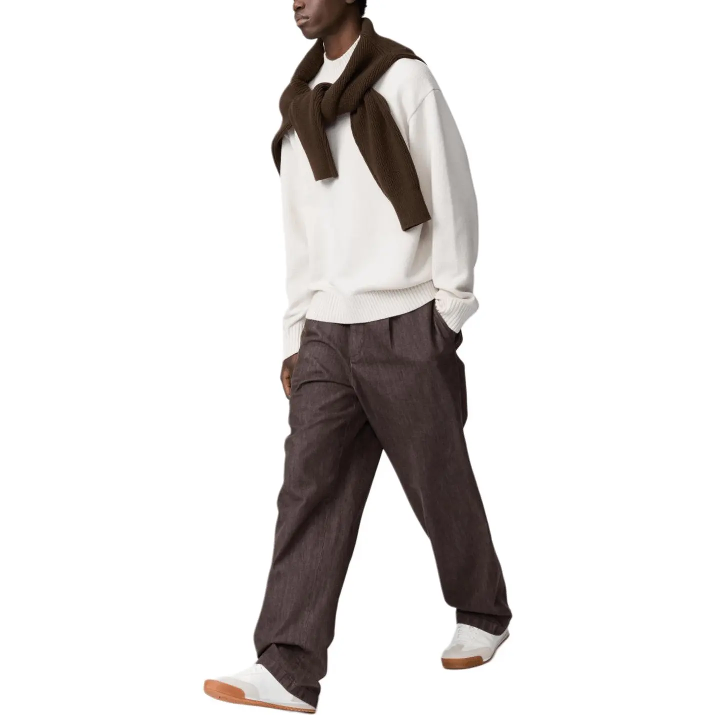 

Брюки Clare Waight Keller C Collection FW25 Casual мужские UNIQLO, темно-коричневый