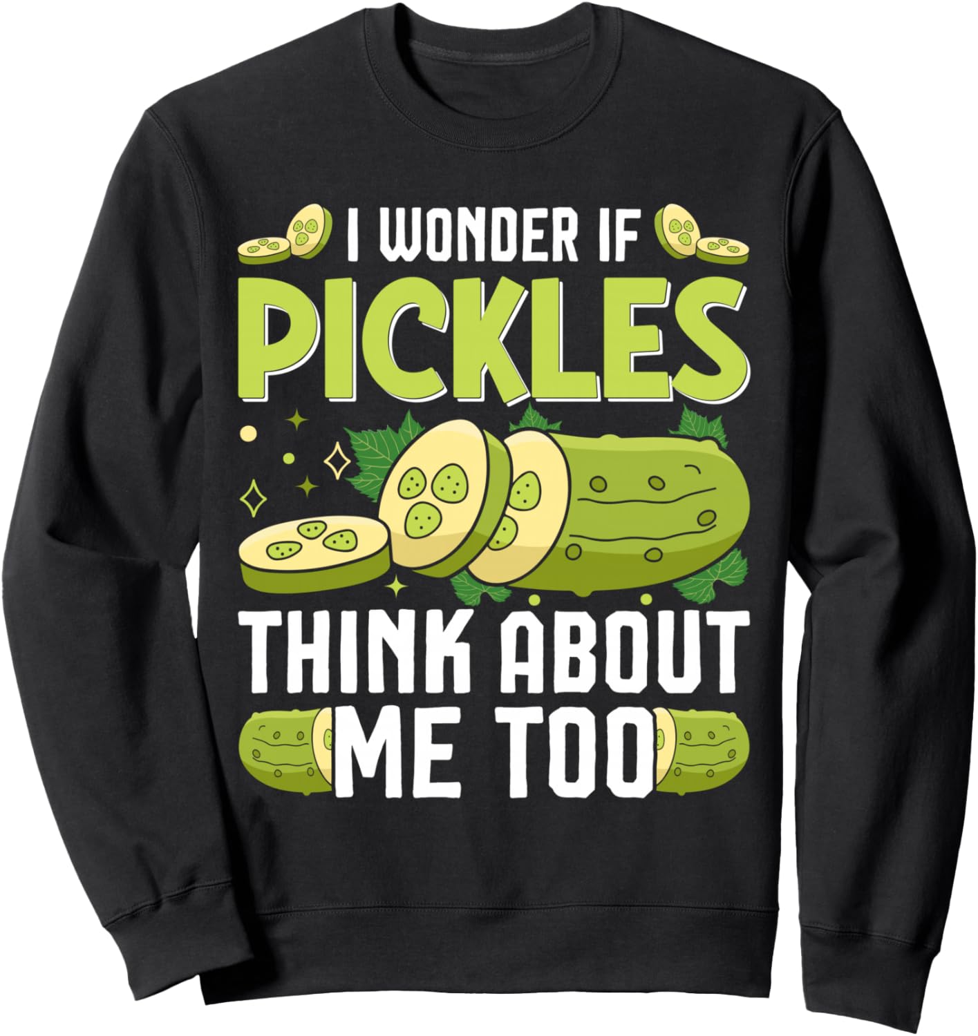 

Интересно, думают ли обо мне тоже Пиклз (толстовка) Funny Pickled Cucumber Gift For Dill Lovers, черный