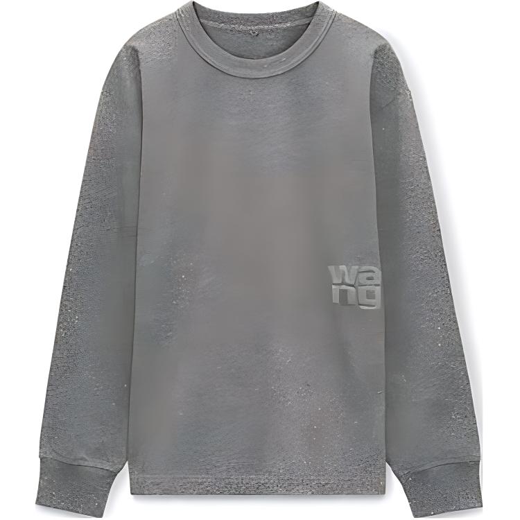 Футболка с рукавом дроп-шиппер женская бетонный серый Alexander Wang — фото 2