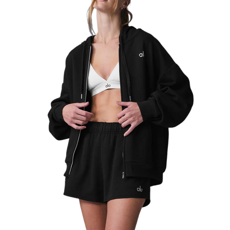 

Alo Yoga Женская худи с молнией, Black
