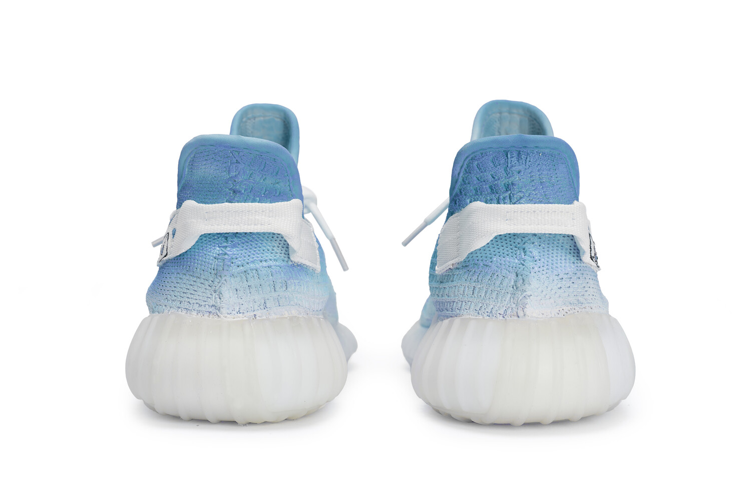Кроссовки adidas originals Yeezy Boost 350 V2 Lifestyle Shoes Unisex Low-top White/Royal Blue/Fern Green, синий/белый — фото 4