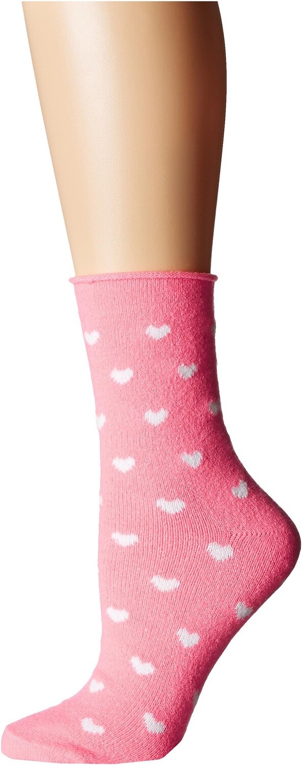 

Тонкие флисовые носки Plush, цвет Neon Pink Heart