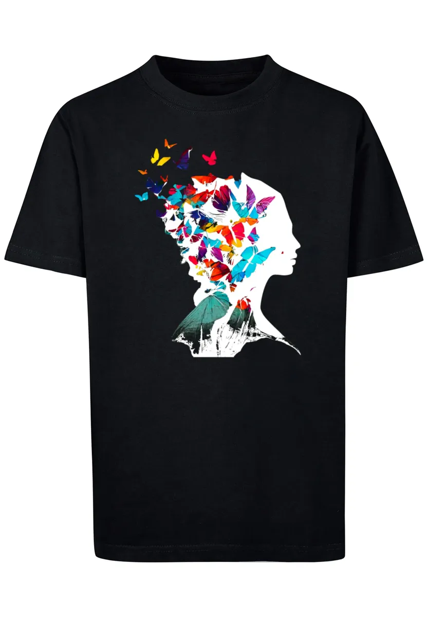 

F4NT4STIC Футболка "Butterfly Silhouette TEE UNISEX", принт, черный