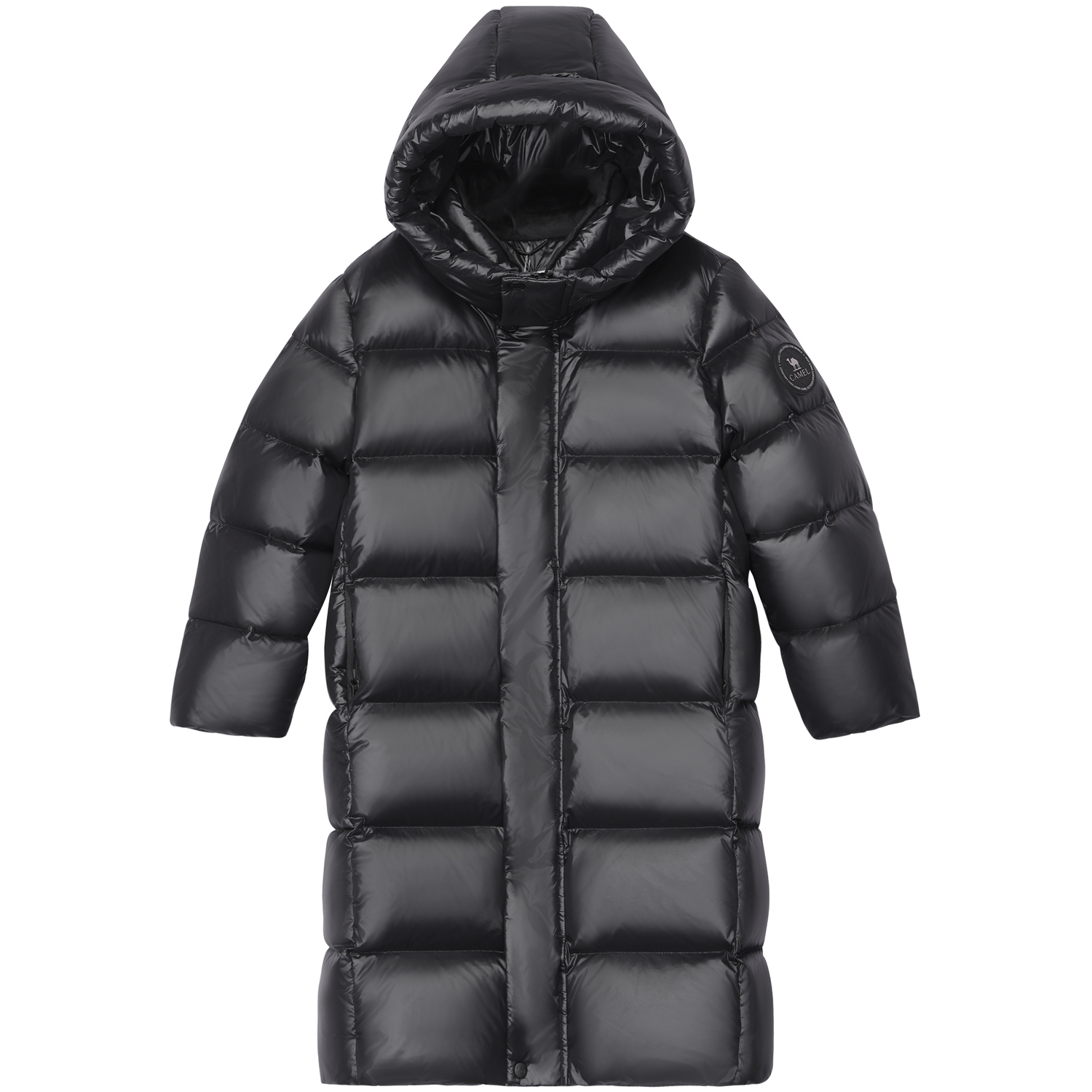 

Детская пуховая куртка с капюшоном утепленная CAMEL, phantom черный