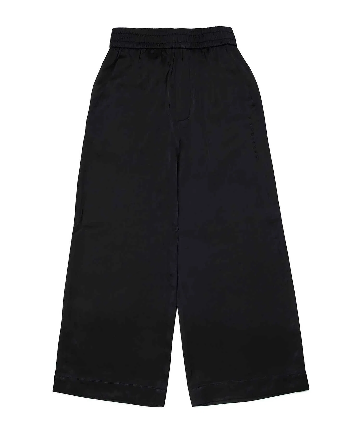 Женские брюки MM6 Maison Margiela с логотипом, широкие чёрные