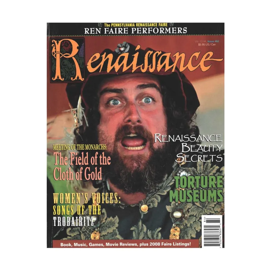 

Журнал #62 "Renaissance Beauty Secrets, Torture Museums, Songs of the Trobairitz", Renaissance Magazine #051-100