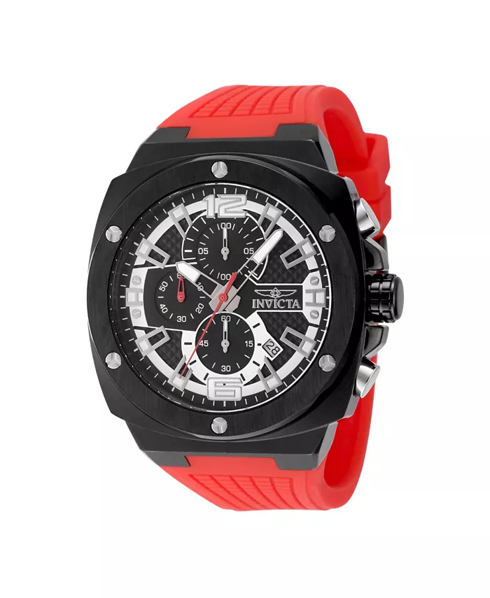 

Мужские часы Invicta Racing 48880, кварцевый хронограф, черный циферблат, красный