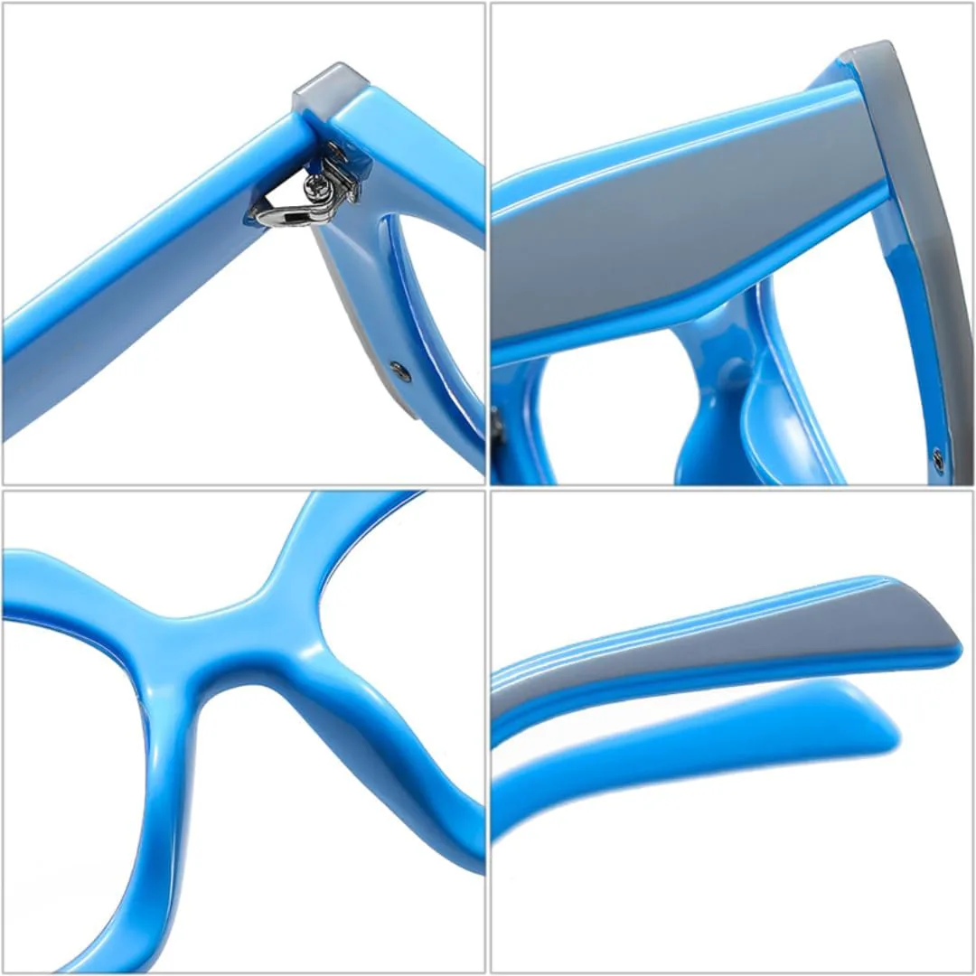 

Модные солнцезащитные очки Polygon Cat Eye для женщин, винтажные, с прозрачным градиентом, защита от УФ-излучения UV400, для мужчин TYUVIVO, Red Beige Clear