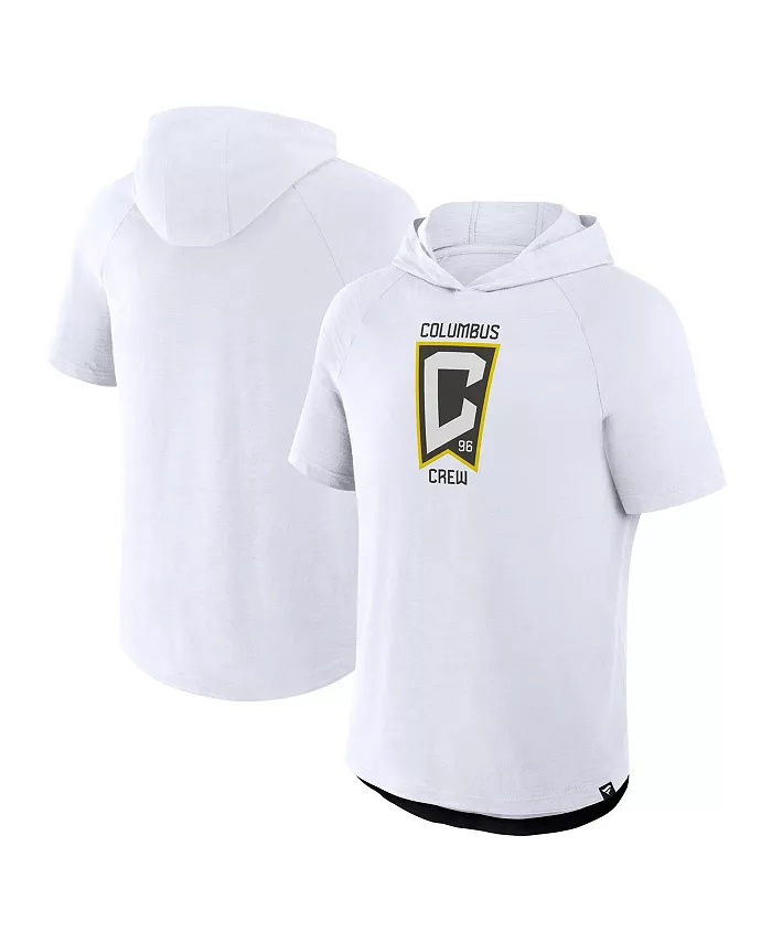 

Мужская белая худи с коротким рукавом Columbus Crew Hat Trick Stadium Slub Raglan Fanatics
