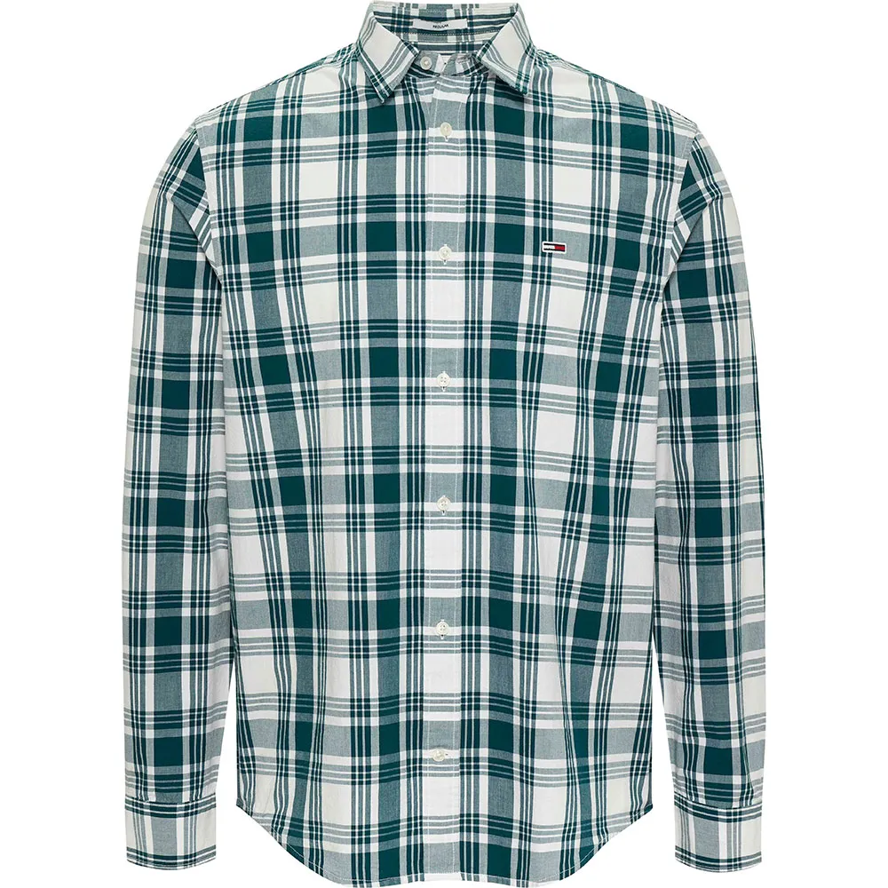 

Рубашка Tommy Jeans Reg Check, зеленый