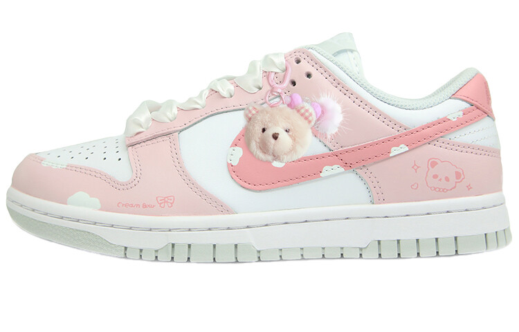 

Кроссовки Nike Dunk Skateboard Shoes Women's Low-Top White Pink, Розовый, Кроссовки Nike Dunk Skateboard Shoes Women's Low-Top White Pink