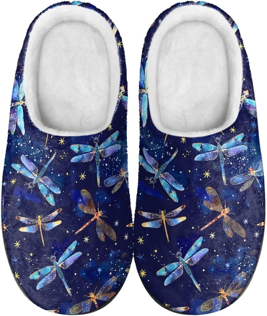 

Тапочки Mintulipy из хлопка, женские пушистые тапочки, домашняя обувь, для дома и улицы, размеры 34-50 (EUR), 3-15 (US) (женские), 8-15 (мужские) для женщин и мужчин, Dragonfly