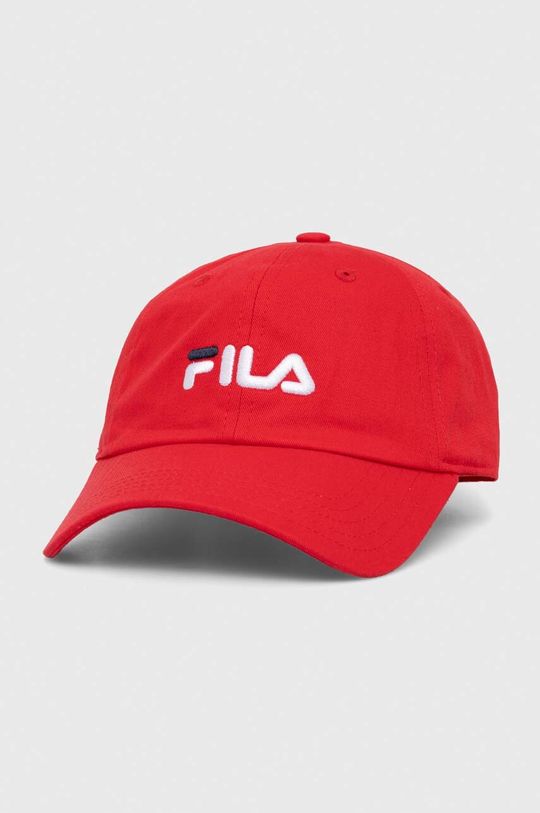 

Хлопковая бейсболка Fila, красный