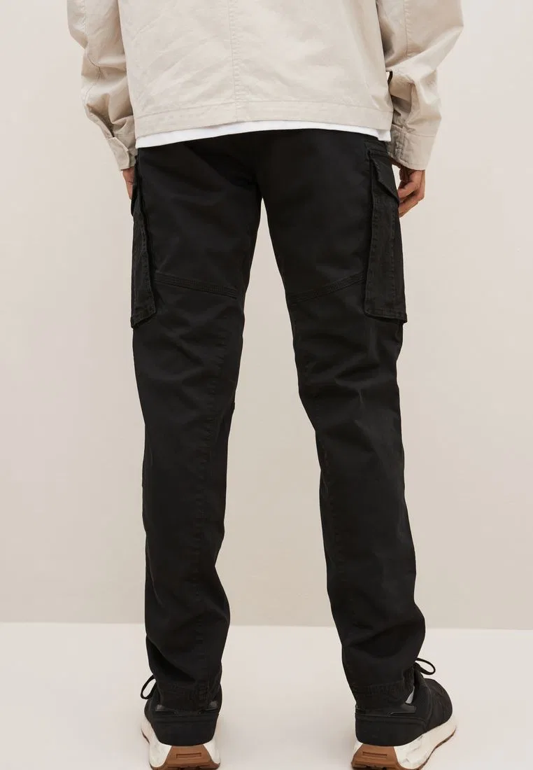 Брюки карго, зауженные, на молнии, Slim Fit Next, черный — фото 2
