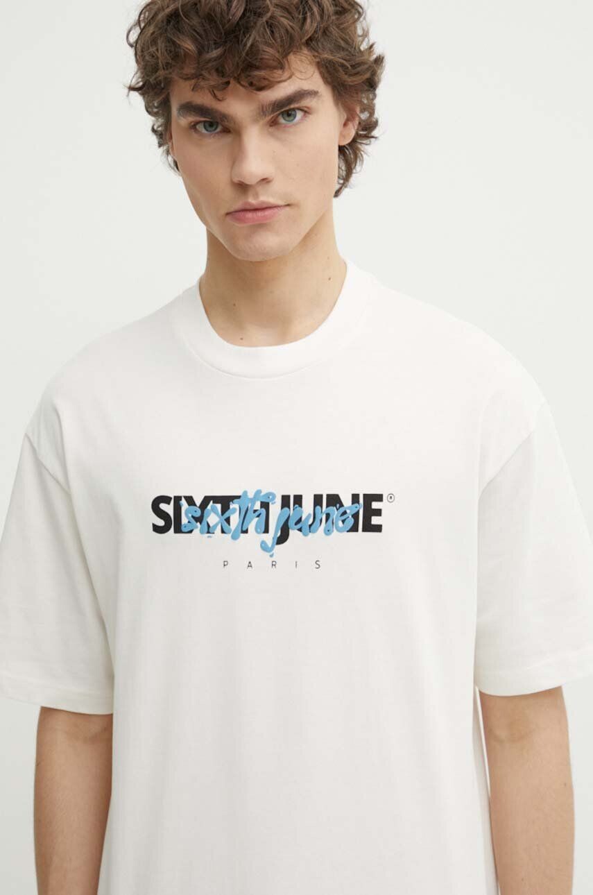 

Хлопковая футболка Sixth June, бежевый