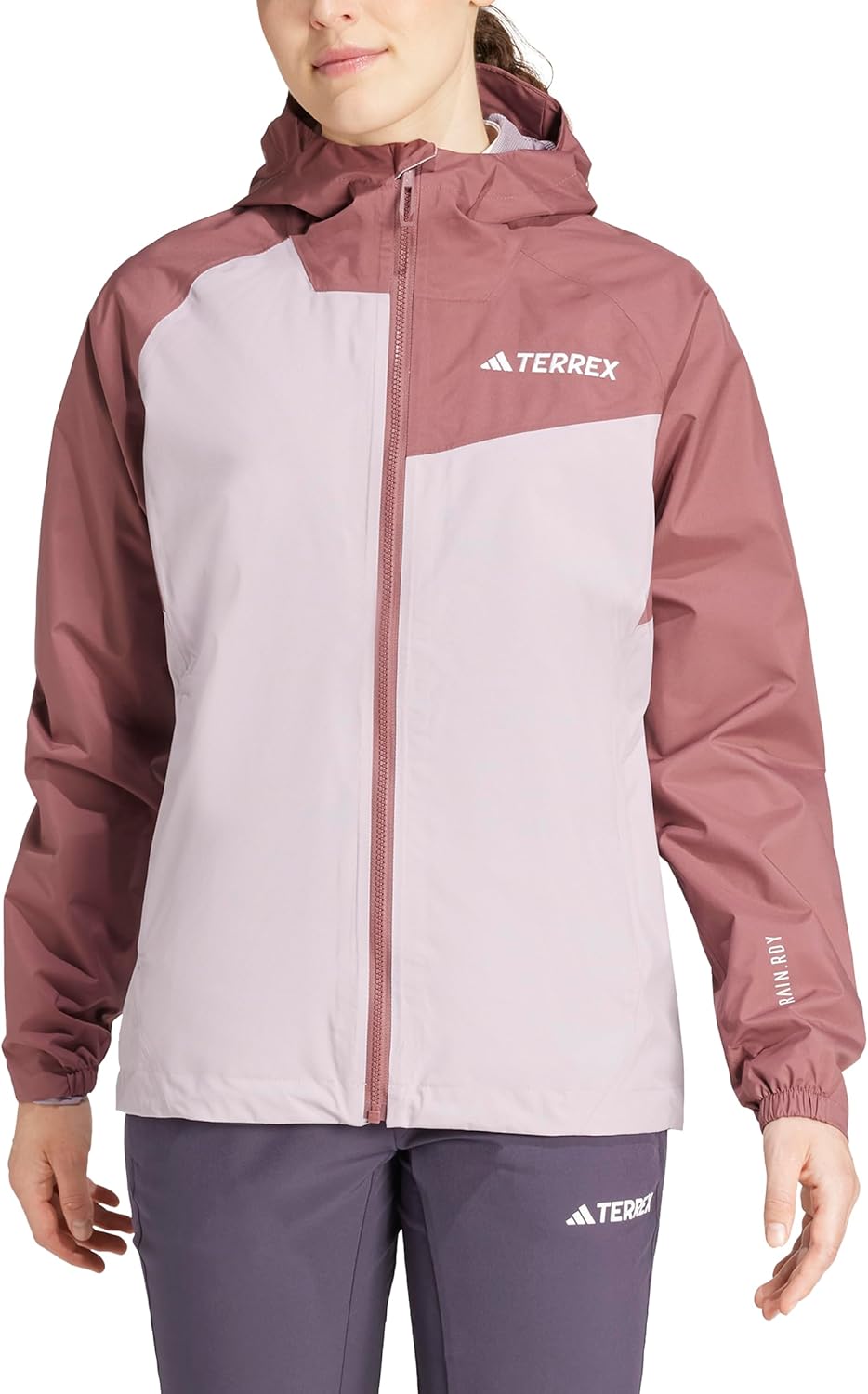 Женская треккинговая куртка Adidas Terrex Multi 2-слойная водонепроницаемая, сиреневый — фото 2