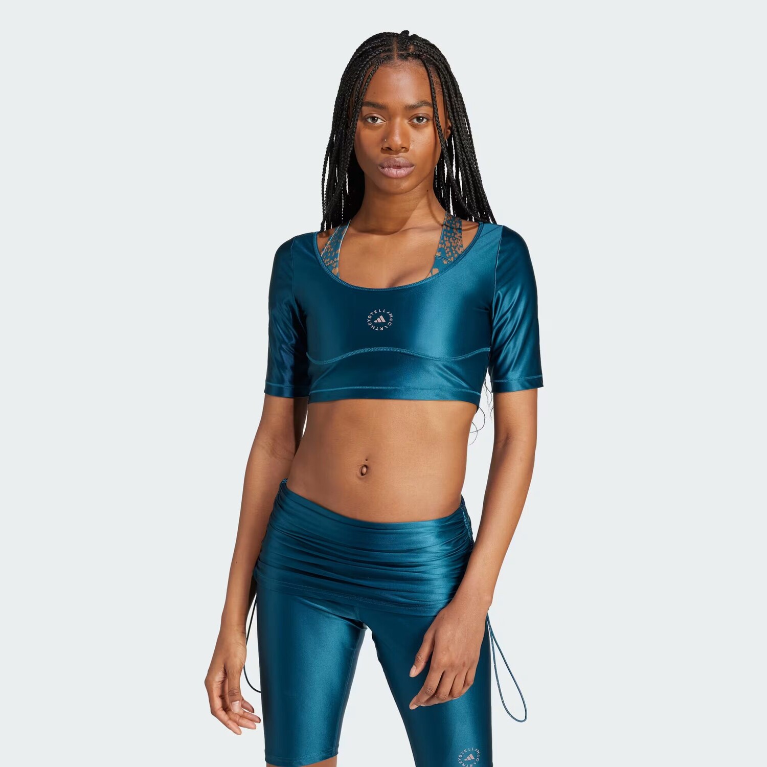 

Укороченный топ by Stella McCartney Adidas, цвет Tech Mineral