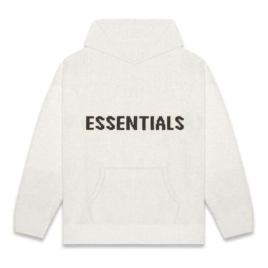 

Толстовка fw20 knit logo hoodie 'oatmeal' Fear Of God Essentials, серый